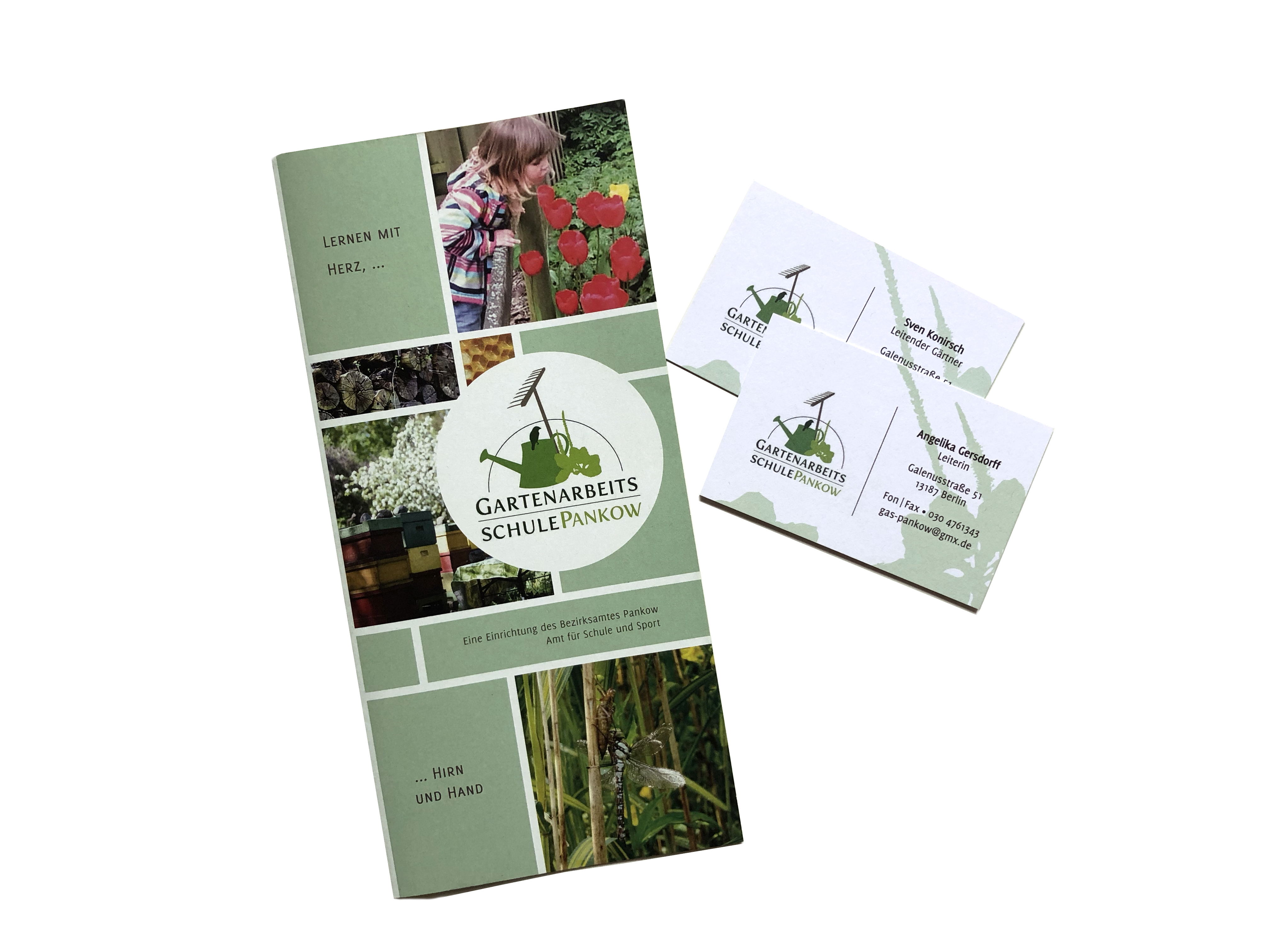 Gartenarbeitsschule Pankow: Flyer & Visitenkarten
